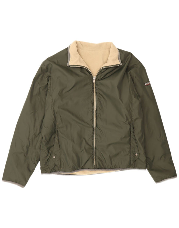 Napapijri Mens Geographic Reversible Jacket UK 40 Large Khaki