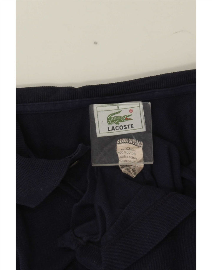 Lacoste Mens Polo Shirt Size 5 Large Navy Blue Cotton