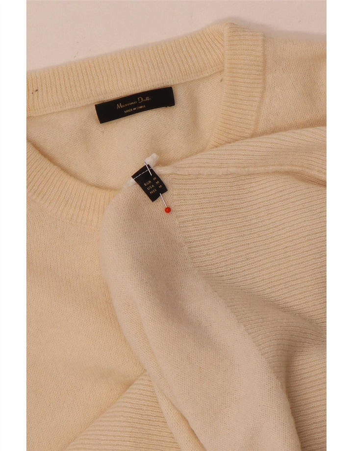 Sweter damski Massimo Dutti z okrągłym dekoltem, UK 14, średni beż