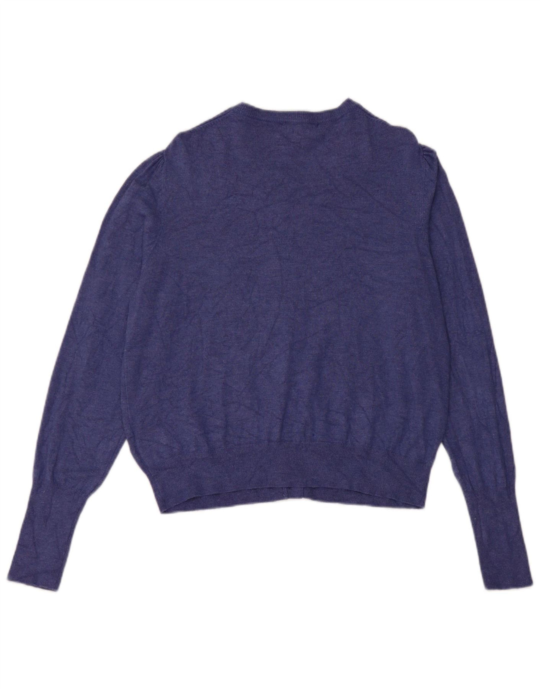 Maglione cardigan da donna Marks & Spencer UK 14 Viscosa blu medio