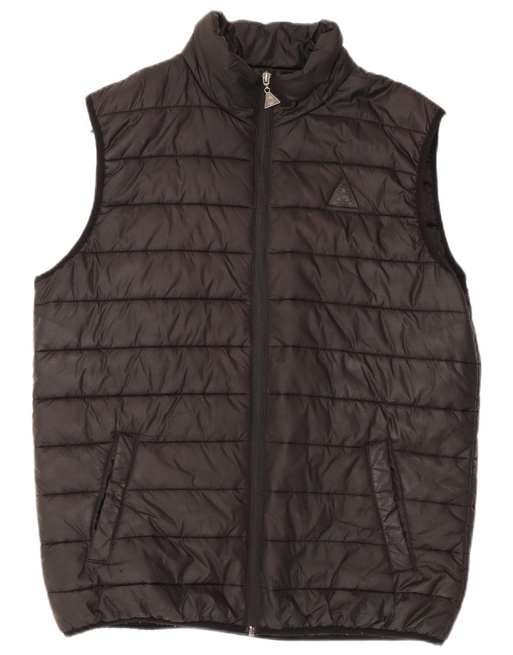 Chaleco acolchado Carrera para hombre UK 38 Mediano Poliéster negro