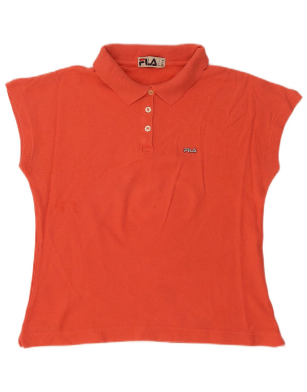 Fila Womens Polo Shirt IT 46 Large Orange