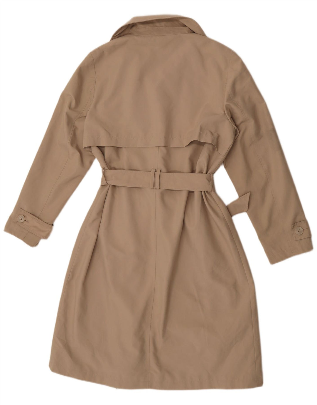Marks & Spencer Womens Trench Coat UK 14 Large Beige Polyester