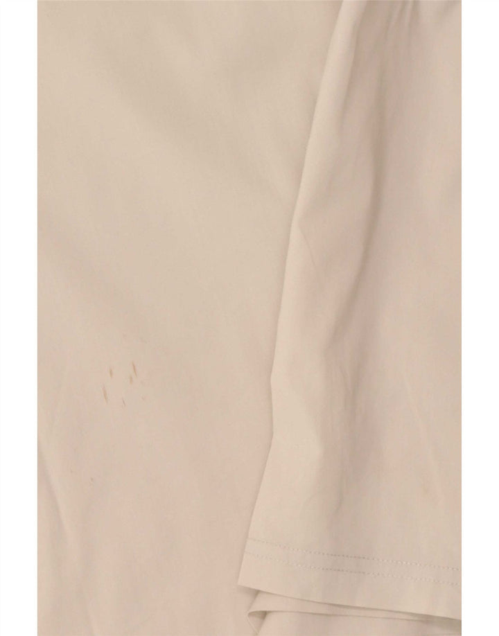 Camisa Hombre Trussardi Jeans Manga Corta Algodón Blanco Mediano