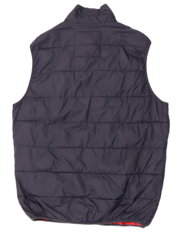 Jack & Jones Mens Padded Gilet UK 42 XL Navy Blue Nylon
