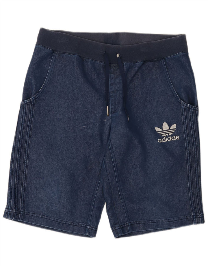 Adidas Mens Denim Shorts Small W29 Blue Cotton