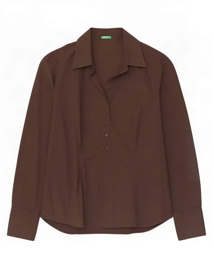 Camicia pullover da donna Benetton UK 14 Marrone medio