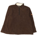 Felpa da uomo Orvis con collo con zip 1/4, maglione 2XL poliestere marrone