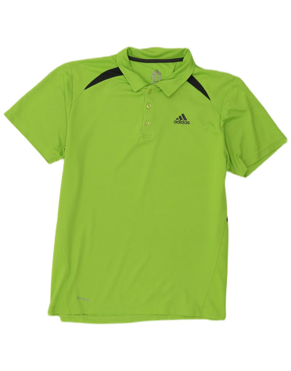 Adidas Γυναικείο Climalite Polo μπλουζάκι UK 18 XL Green Colourblock