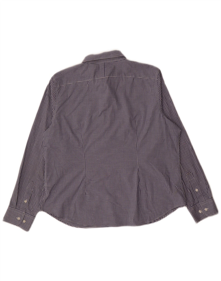 Camicia Petite da donna Chaps UK 14 Grande percalle blu navy