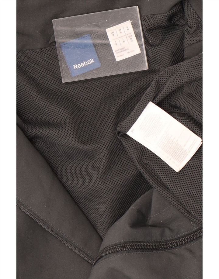 Giacca da ginnastica da uomo Reebok in poliestere color block grigio medio