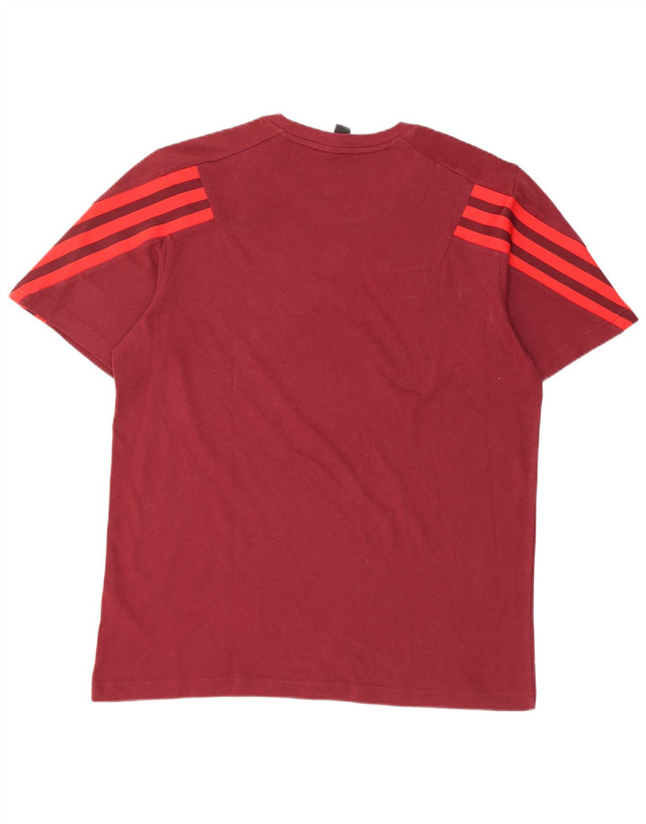 ADIDAS Mens Primegreen T-Shirt Top Medium Maroon Cotton