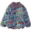 Vintage Herre Windbreaker Jacket UK 38 Medium Multicolored Geometric