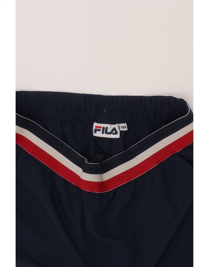 FILA Girls Sport Shorts 13-14 Years  Navy Blue Polyester Vintage Fila and Second-Hand Fila from Messina Hembry 