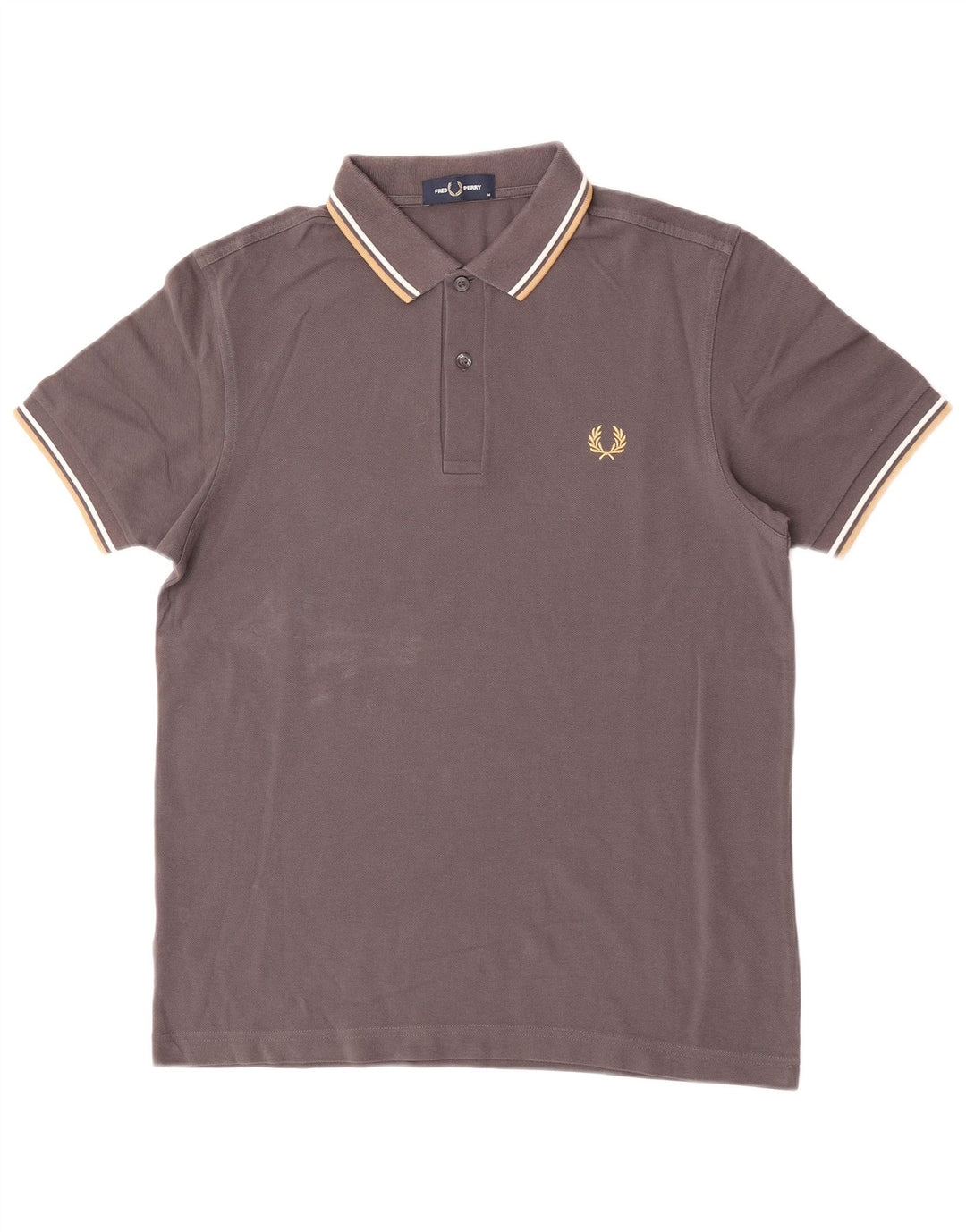 Cămașă polo Fred Perry pentru bărbați, bumbac gri mediu