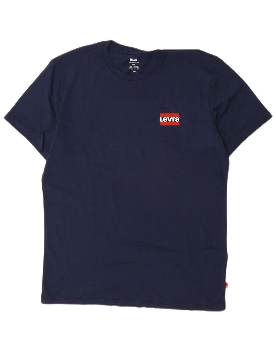 Levi's Mens Slim T-Shirt Top Large Navy Blue Cotton
