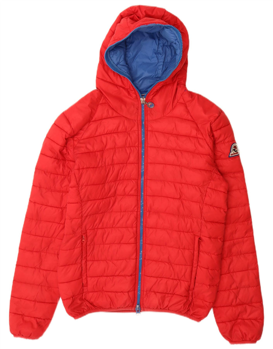 Invicta Womens Hooded Padded Jacket UK 16 Large Red Polyamide