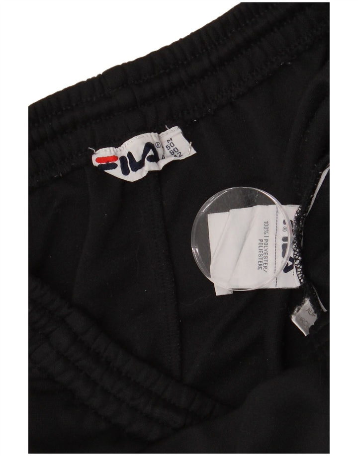 Pantaloni da tuta con grafica Fila da uomo, poliestere nero medio
