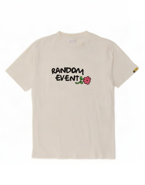 T-shirt grafica da uomo Puma XS in cotone bianco