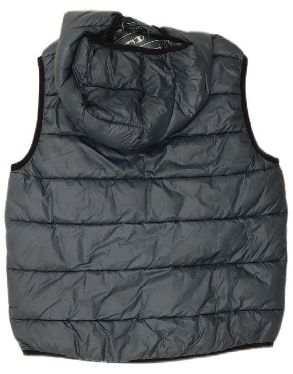 Champion Boys Hooded Padded Gilet 13-14 Years XL Grey Polyester