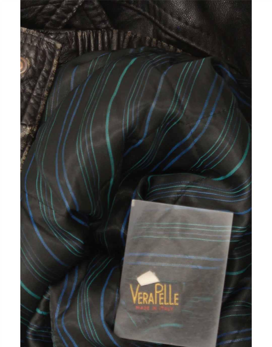 Giacca in pelle vintage da uomo UK 40 grande nera