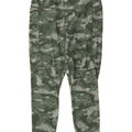 REEBOK Womens Leggings UK 14 Large  Green Camouflage Polyester