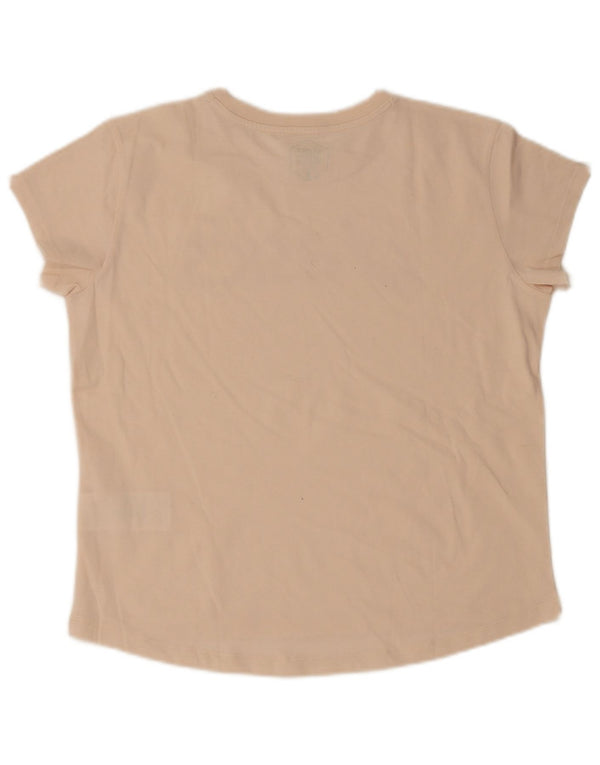 Asics T-shirt grafica da donna Top UK 16 Large Beige Cotton