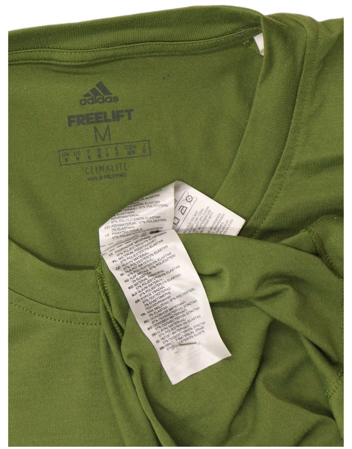 Adidas Herren Climalite T-Shirt Top Mittelgrünes Polyester