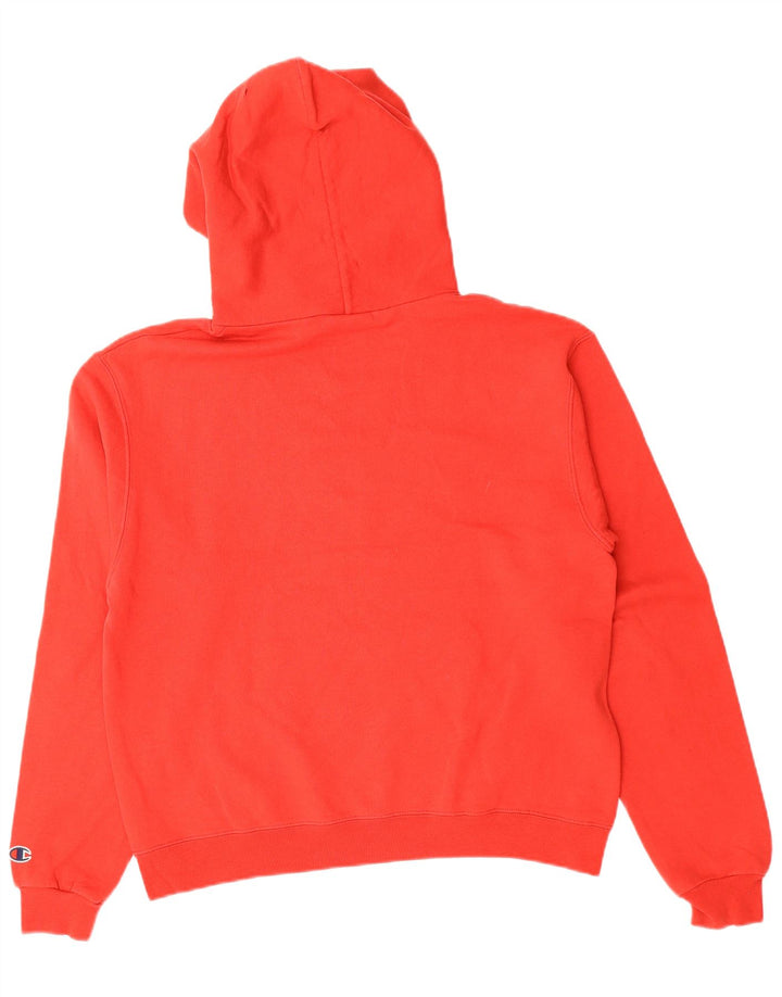 CHAMPION Mens Graphic Hoodie Jumper Medium Red Cotton