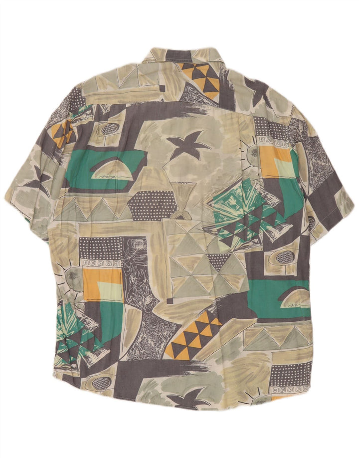 RODRIGO Mens Short Sleeve Shirt Size 16 41 Large Multicoloured Geometric
