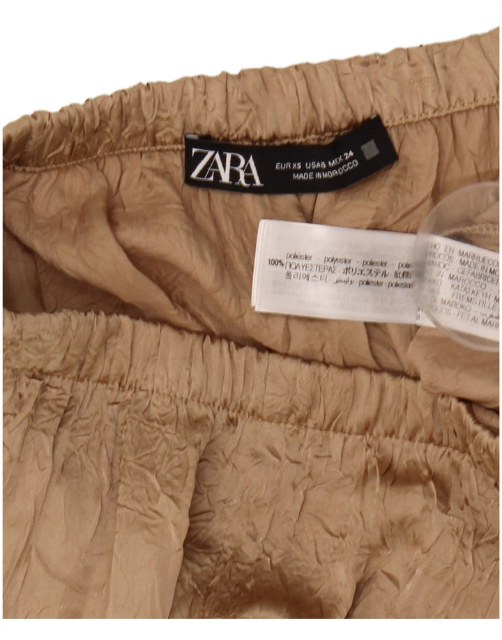 Pantalon Cullotes Femme Zara XS W24 L31 Beige Polyester