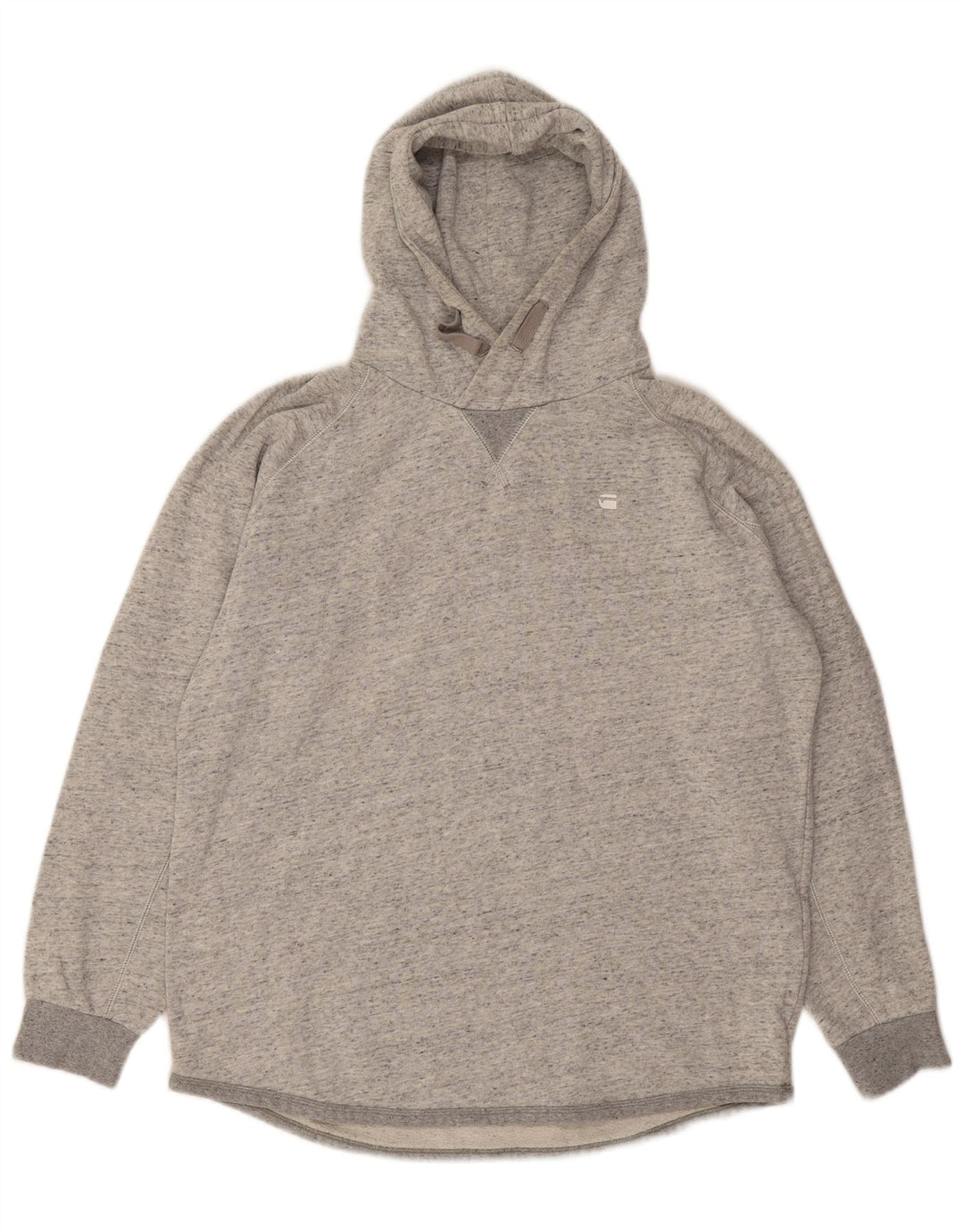 Suéter masculino com capuz G-STAR grande algodão manchado cinza