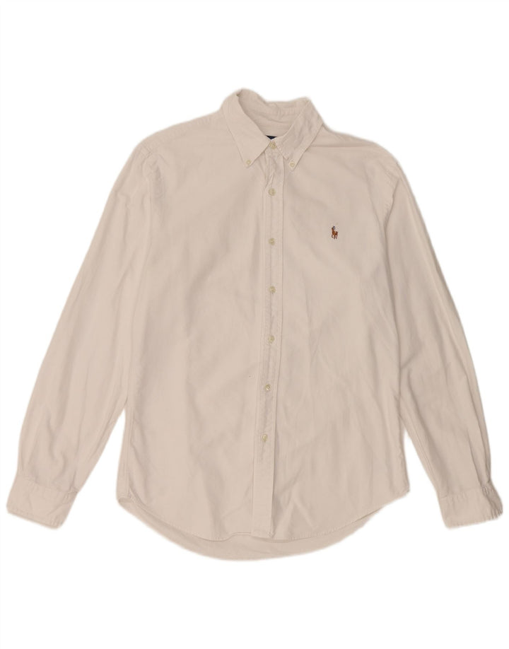 Ralph Lauren Mens Slim Fit Shirt Medium White Cotton