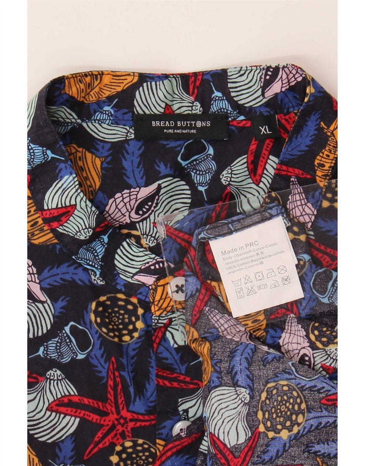 Bread & Buttons Mens Shirt XL Multicoloured Animal Print Cotton