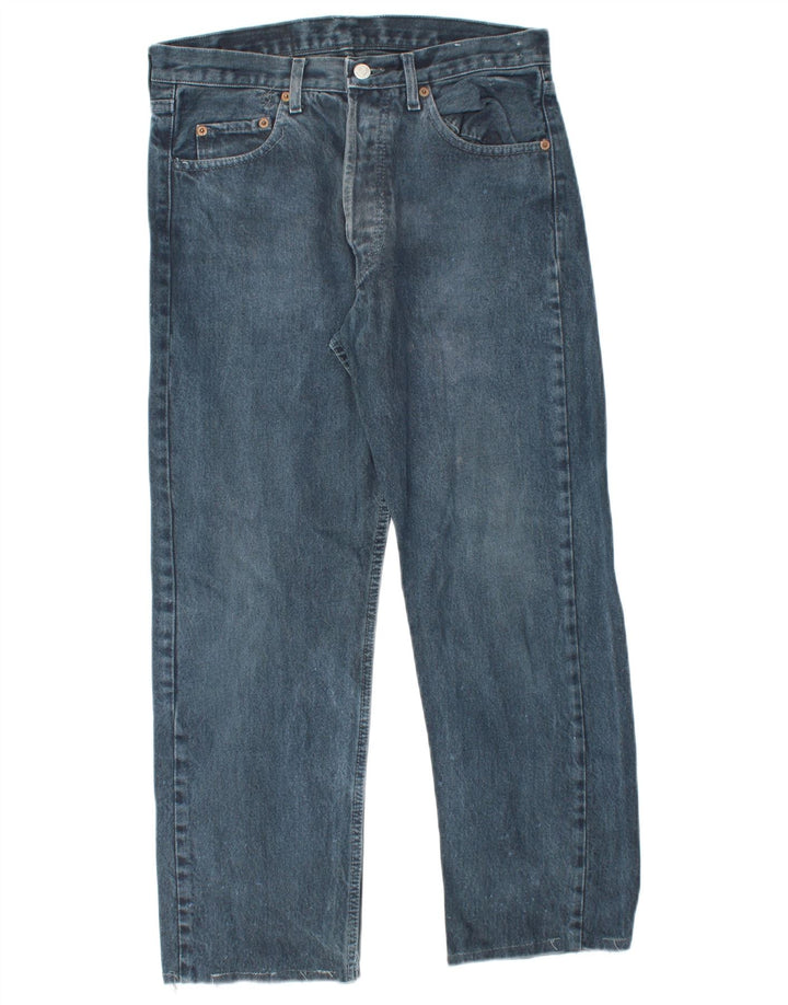 LEVI'S Mens 501 Straight Jeans W32 L25  Blue Cotton