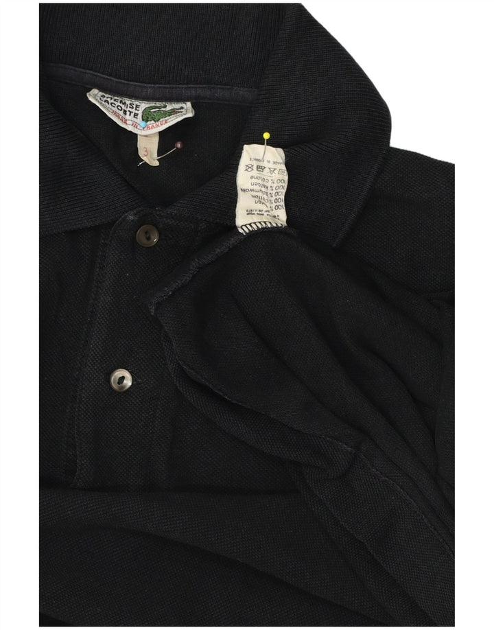 Lacoste Mens Polo Shirt Size 3 Small Black Cotton