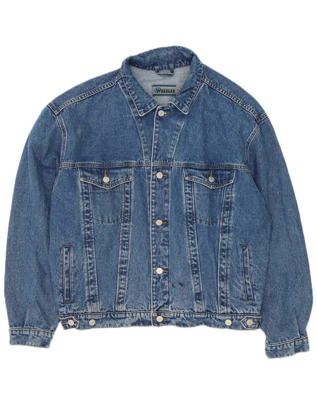 Vintage Mens Denim Jacket UK 42 XL Blue Cotton