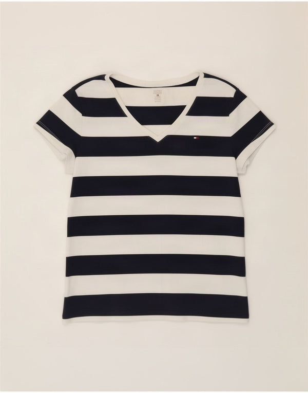 Tommy Hilfiger Womens T-Shirt Top UK 18 XL Navy Blue Striped