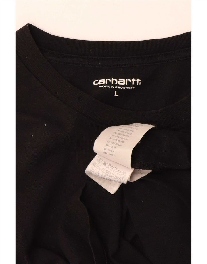 Carhartt Mens T-Shirt Top Large Black Cotton