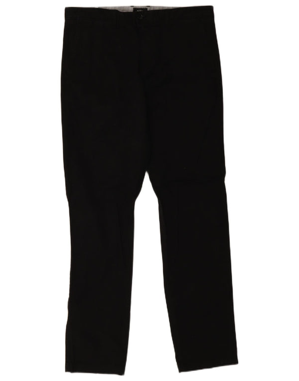 Hugo Boss Mens Slim Chino Trousers W32 L32 Black Cotton