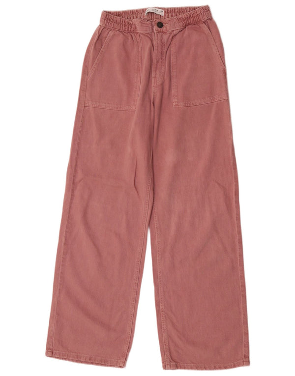 Zara Pantalon Chino Large Fille 13-14 ans W26 L28 Coton Rose