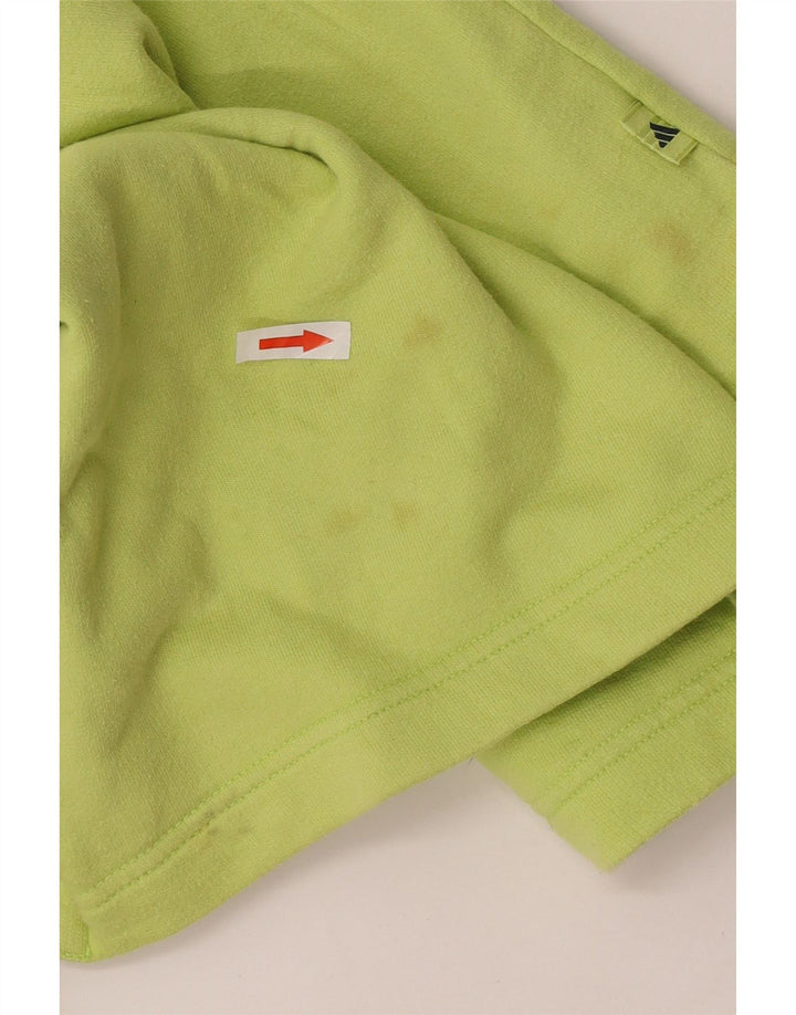 Adidas Womens Sweatshirt Jumper UK 12 Medium  Green Cotton