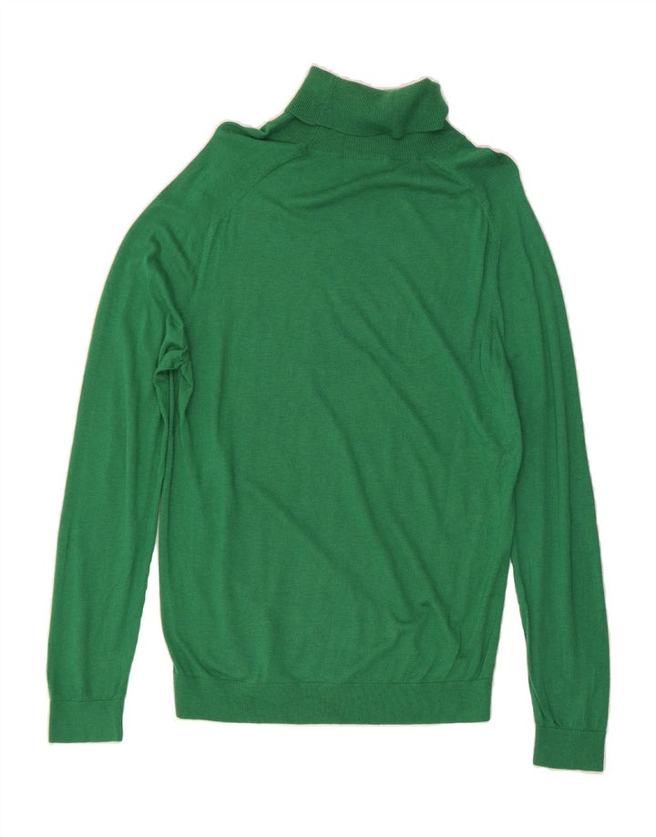 BENETTON Womens Roll Neck Jumper Sweater UK 14 Large Green Vintage Benetton and Second-Hand Benetton from Messina Hembry 