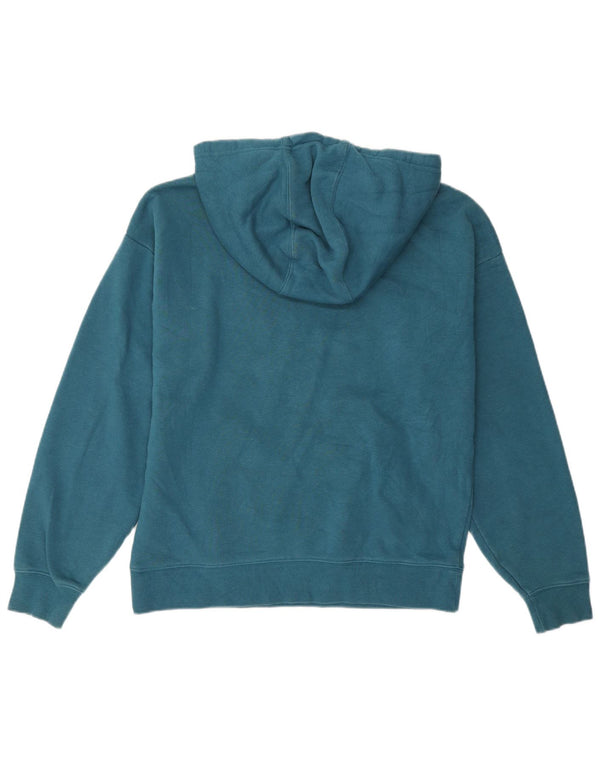 Fila Womens Relaxed Fit Hoodie Jumper UK 14 Médio Algodão Verde