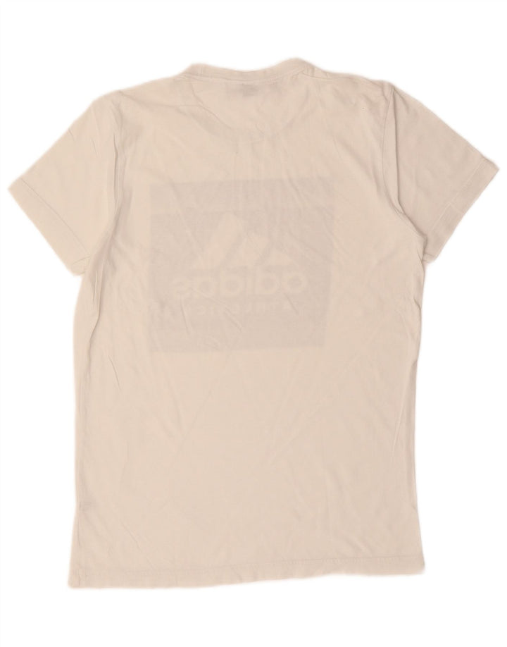 Adidas Mens Graphic T-Shirt Top Small White Cotton