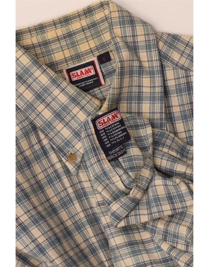 Slam Ανδρικό πουκάμισο Small Blue Check Cotton