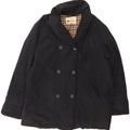 AQUASCUTUM Womens Overcoat UK 16 Large Navy Blue Vintage Aquascutum and Second-Hand Aquascutum from Messina Hembry 