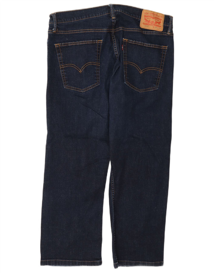 Levi's Mens 514 Cropped Jeans W36 L25 Navy Blue Cotton