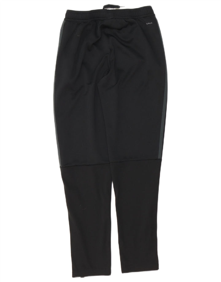 Adidas Boys Climalite Tracksuit Trousers 13-14 Years Black Polyester