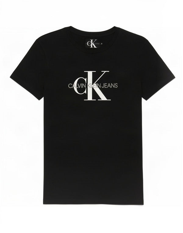 Damska koszulka graficzna Calvin Klein Jeans Top UK 10, mała, granatowa, bawełniana